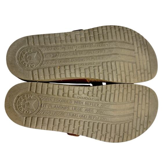 MEPHISTO Helen Womens Toe Loop Sandals US 7 Euro 37 Desert Tan Brown Leather - Picture 10 of 13